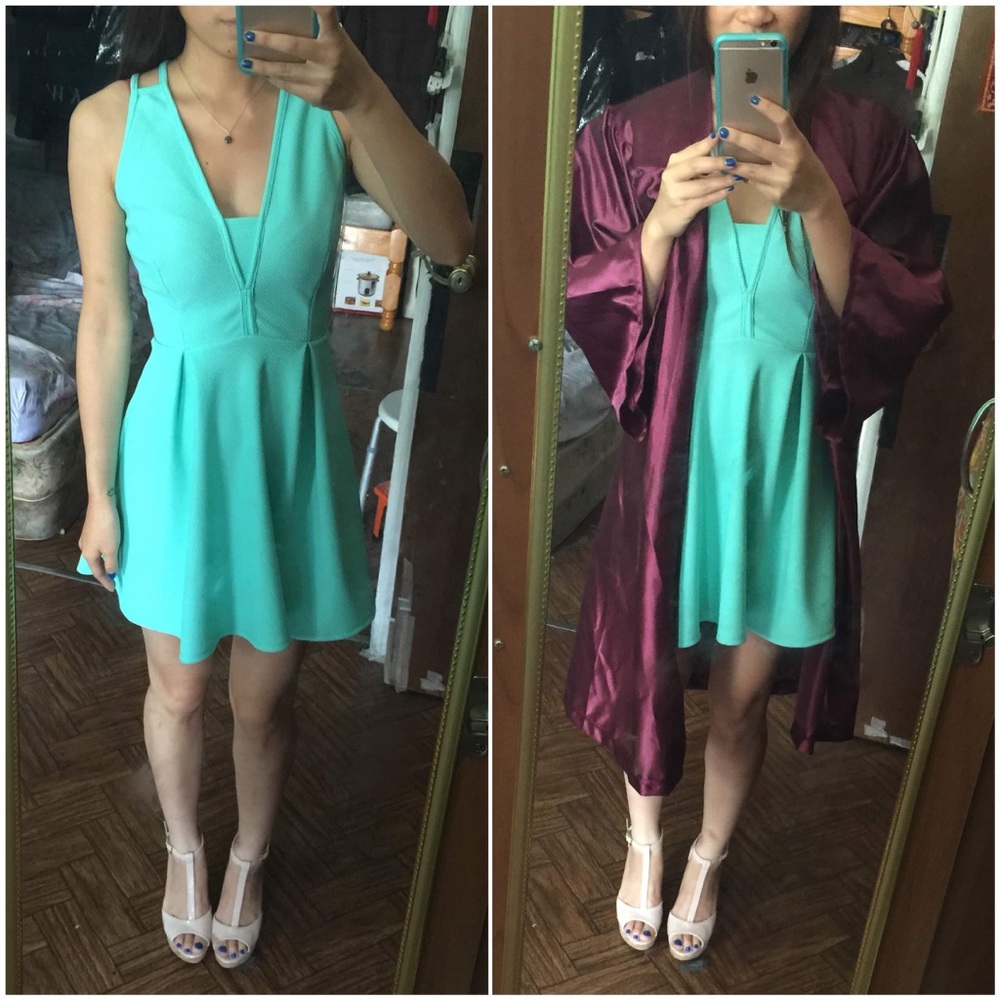 Windsor Turquoise/Teal Skater Dress (XS)